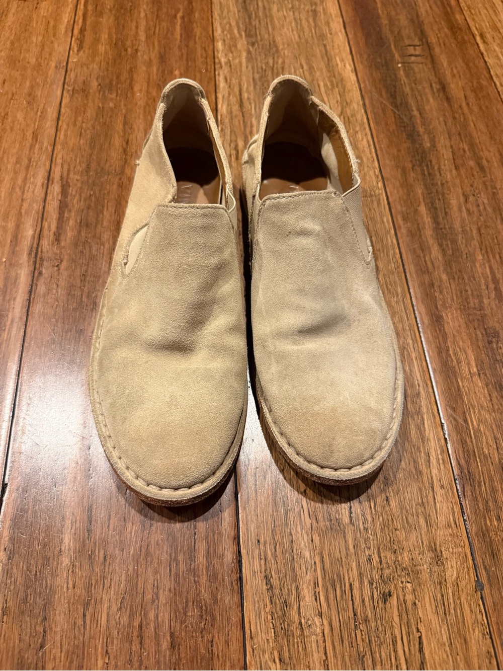 Women’s Vince Slip-On Suede Casual Shoe in Light Beige